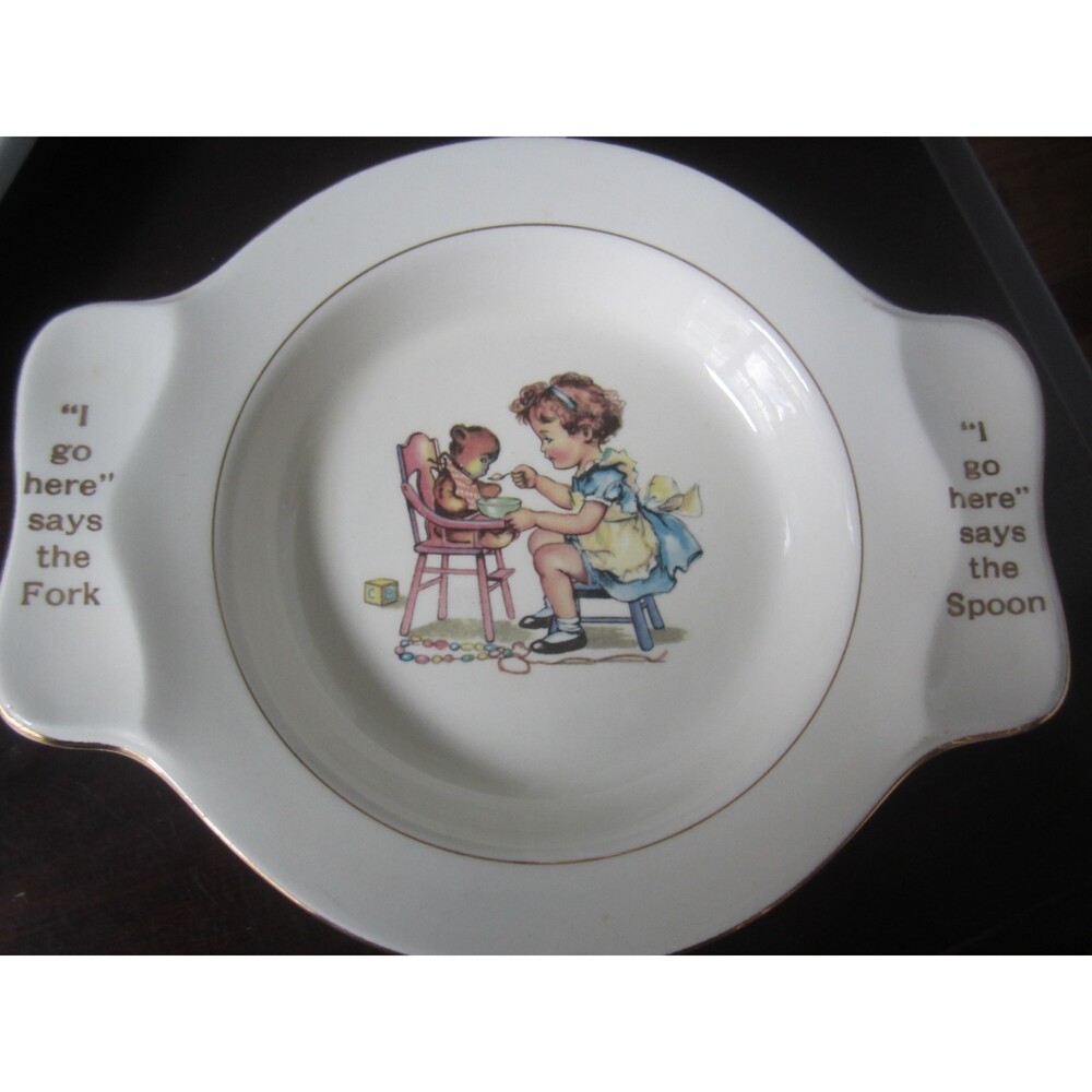 Vintage Childrens Dish "My Own Plate" Holmes & Edwards Homer Laughlin #888348